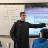 Subiaco Academy Photo #4 - Fr. Raban, Benedictine monk and faculty member, teaching English class