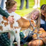 St. Paul's School Photo #2 - Students interact with farm animals during the annual Eco-Fest in October.