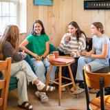 Gould Academy Photo #14 - The town of Bethel, Maine is full of restaurants and shops, like Gemini Cafe, where students grab coffee and pastries between classes.